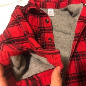 Flannel w/ fleece inner lining